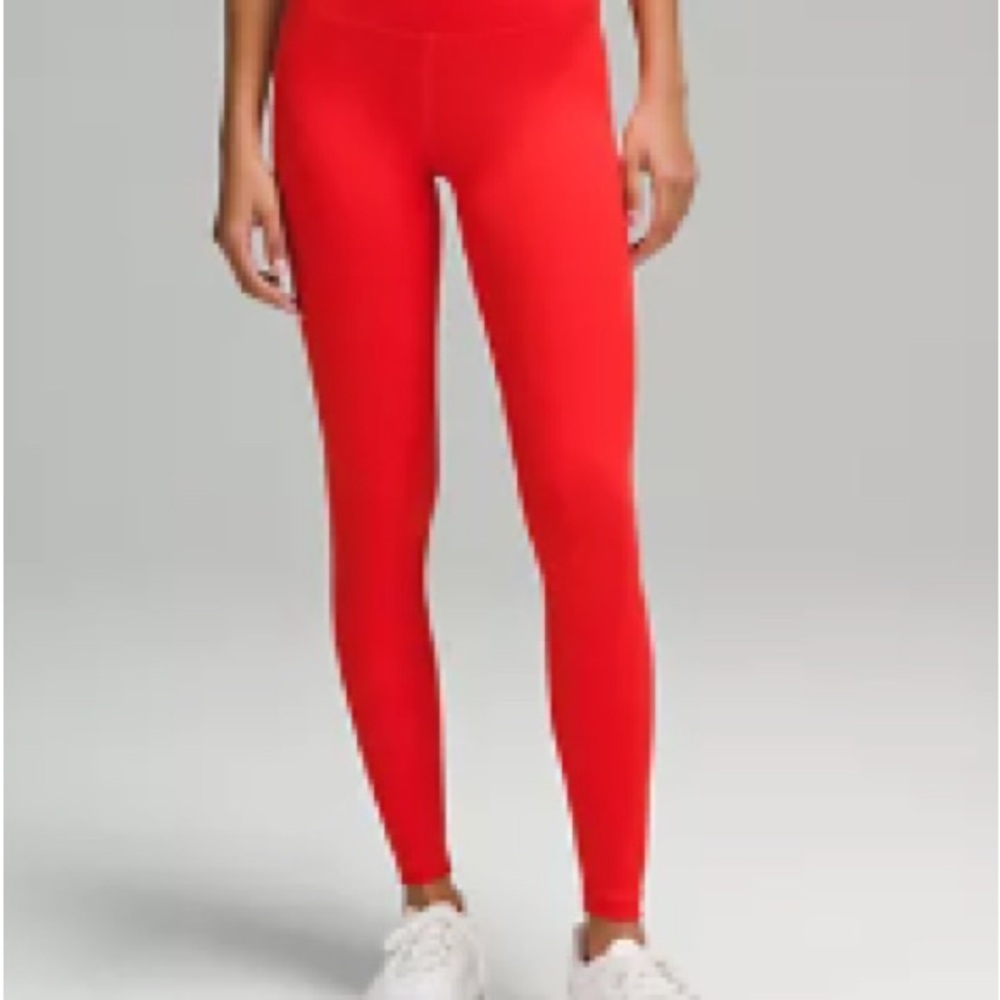 Lululemon Athletica Red Performance Leggings